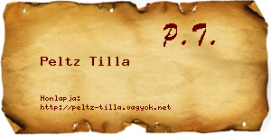 Peltz Tilla névjegykártya